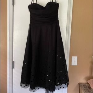 Black Tea Length Cocktail/Formal Dress